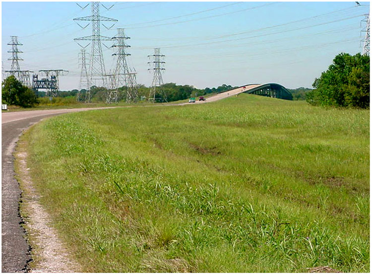 Hwy 99/Fisher Road as it crosses Cedar Bayou into Baytown, Texas