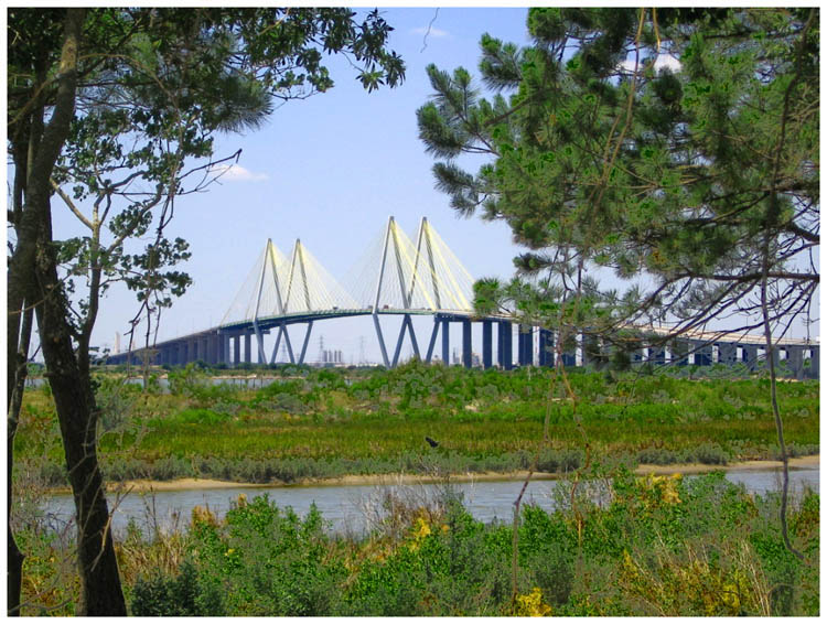 Fred Hartman Briidge over the Houston Ship Channel in Baytown, Texas