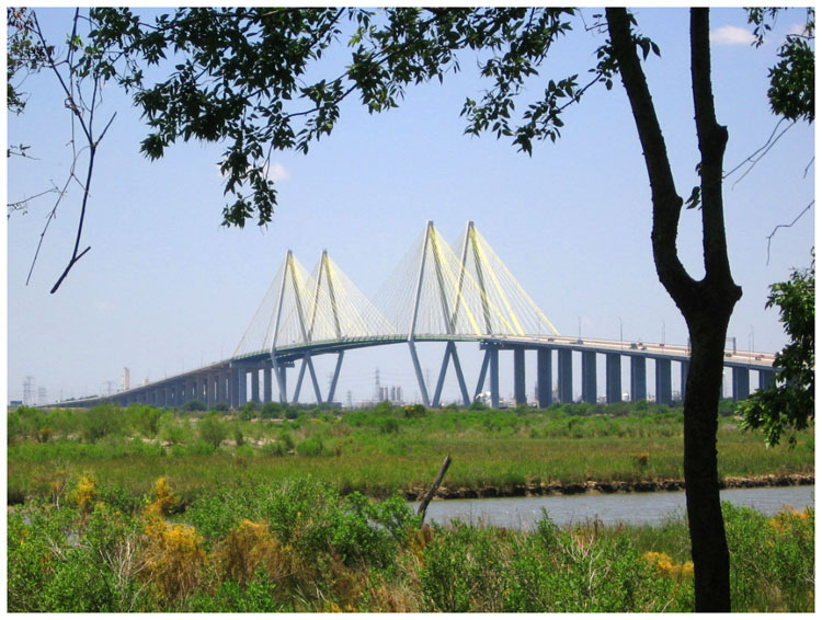 Fred Hartman Briidge over the Houston Ship Channel in Baytown, Texas