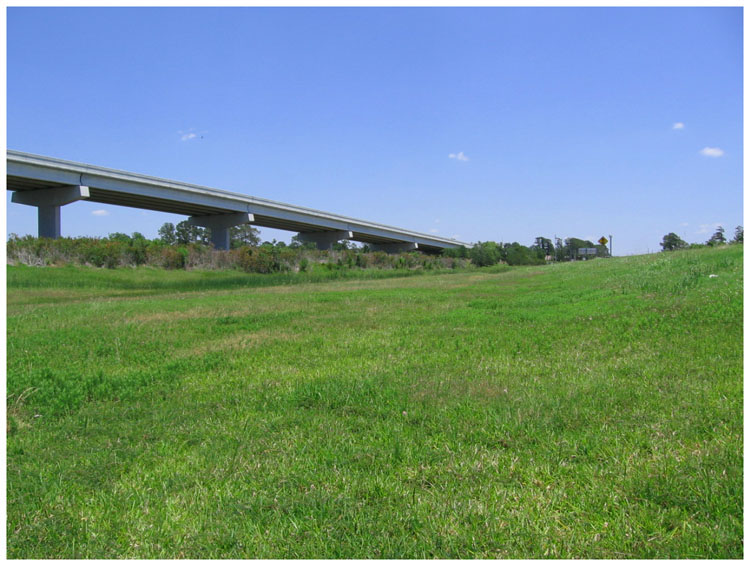 Business SH146 ramp going south towards the Fred Hartman Bridge 