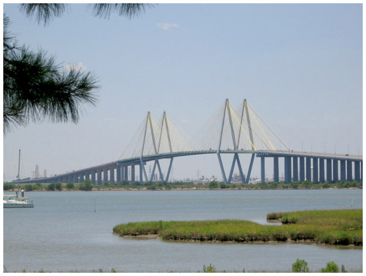 Fred Hartman Briidge over the Houston Ship Channel in Baytown, Texas