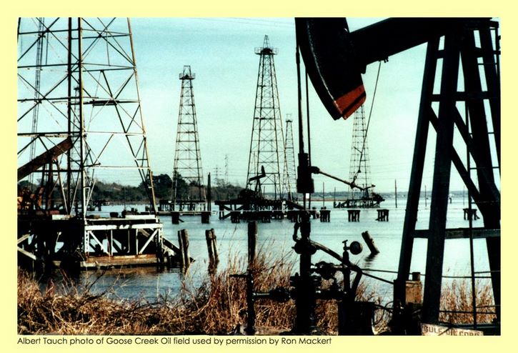 Albert Tauch painting of Goose Creek Oil Field