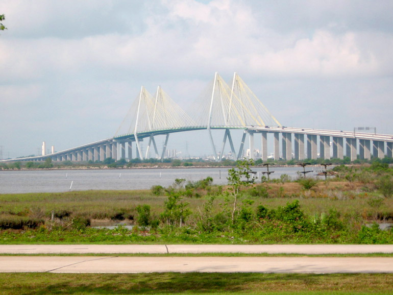 Fred Hartman Briidge over the Houston Ship Channel in Baytown, Texas