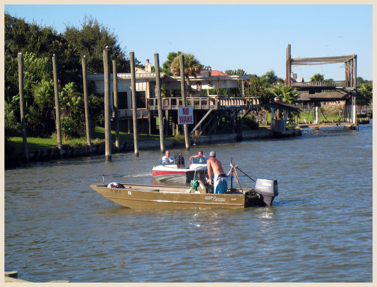 Cedar Bayou in Baytown Texas is the site of a planned barge/container loading/unloading facility 