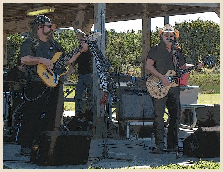 Mean Gene Kelton and the Diehards come out for a free concert in support of the Save Our Bayou rally at Roseland Park - Baytown, Texas 10-20-2007