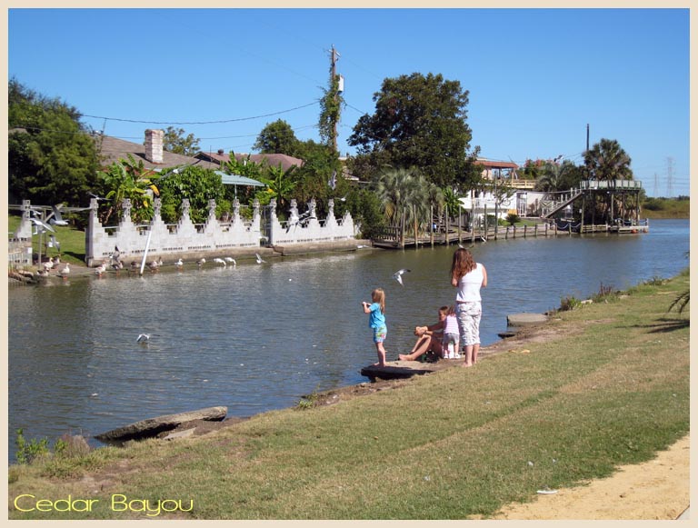 Cedar Bayou in Baytown Texas is the site of a planned barge/container loading/unloading facility 