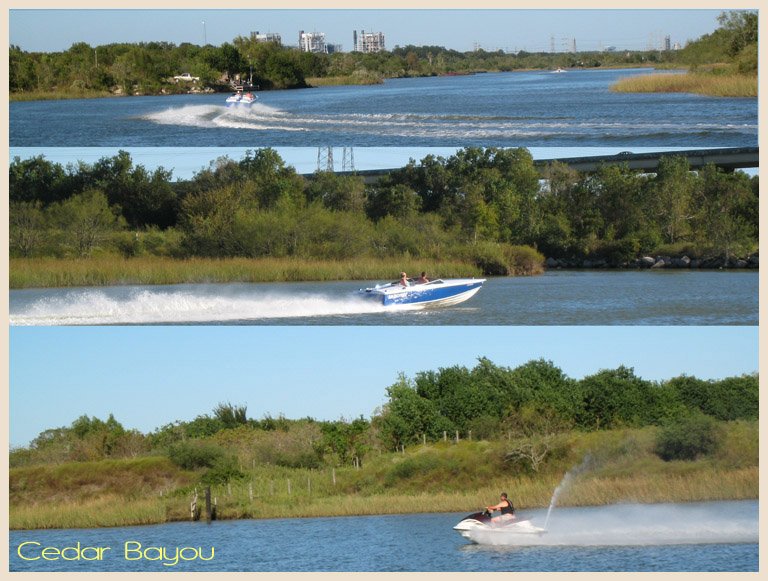 Cedar Bayou in Baytown Texas is the site of a planned barge/container loading/unloading facility 